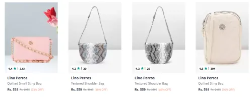 Image of Lino Perros Quilted Small Sling Bag Starting At @₹538