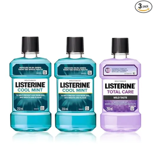 Image of Listerine Cool Mint Mouthwash - 250ml (Pack of 3)