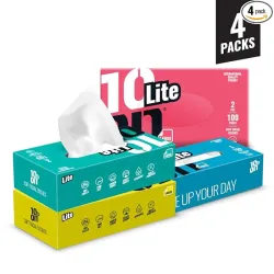 Lite Soft Facial Tissues Napkin Box Pack of 4