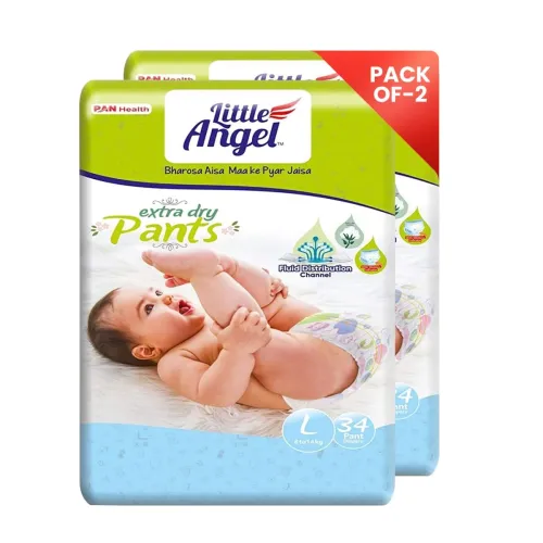 Image of Little Angel Extra Dry Baby Pants Diaper L Size 68 Count