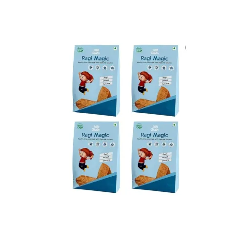 Image of Little Grabs - Ragi Magic Millet Khakhra Snack - 100gm Each (Pack Of 4)