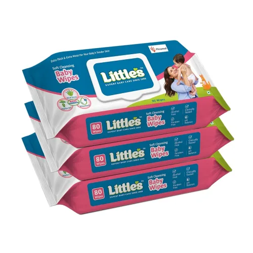 Image of Little's Soft Cleansing Baby Wipes with Lid