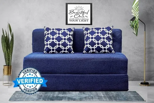 Image of Little Smile Moshi Fabric 2 Seater Fold Out Sofa Cum Bed