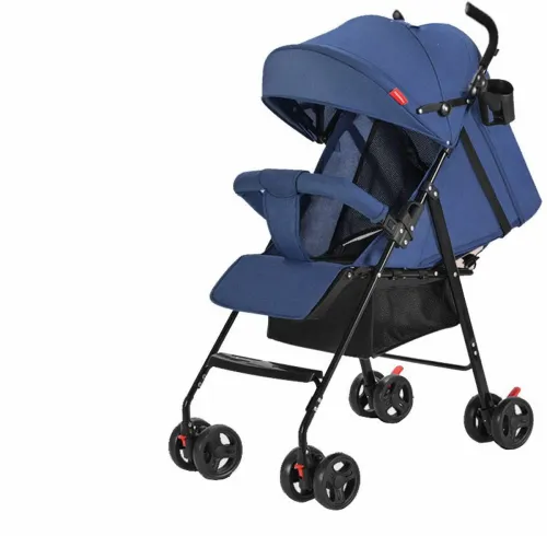 Image of Little Tribe Pro Baby Stroller (Navy Blue)