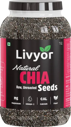 Image of LIVYOR Raw Chia Seeds, 1kg
