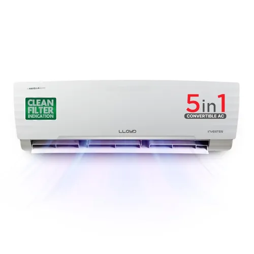 Image of Lloyd 1.5 Ton 5 Star Inverter Split AC (GLS18I5KWGGW, 5-in-1, PM 2.5 Filter)