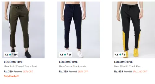 Image of Locomotive Brand Track Pants @ Up to 80% Discount 