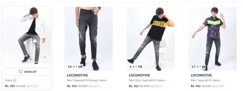 Image of Locomotive men's jeans Flat 82% Discount