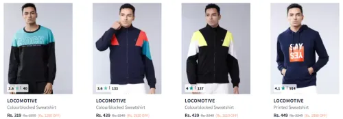 Image of LOCOMOTIVE Men's Sweatshirt at Minimum 80% Discount 
