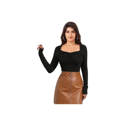 Image of LONDON BELLY Casual Regular Sleeves Solid Women Top