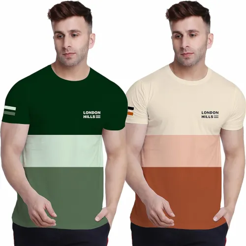 Image of London Hills Men's Cotton Regular Fit T-Shirt