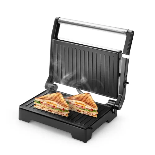 Image of Longway Crisp Master 1000 W Electric Panini Sandwich Maker, Grill & Toaster |