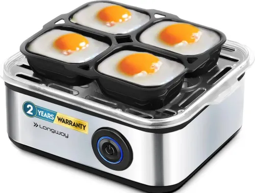 Image of Longway EB04 Stainless Steel Egg Boiler 8 Eggs