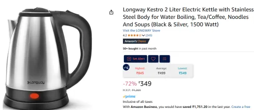 Image of Longway Kestro 2 Liter Electric Kettle