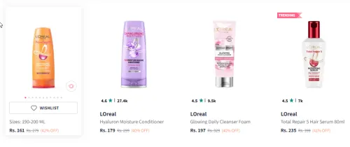 Image of LOreal Beauty Product Starting At @₹161