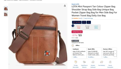 Image of LOTA Mini Passport Tan Bag