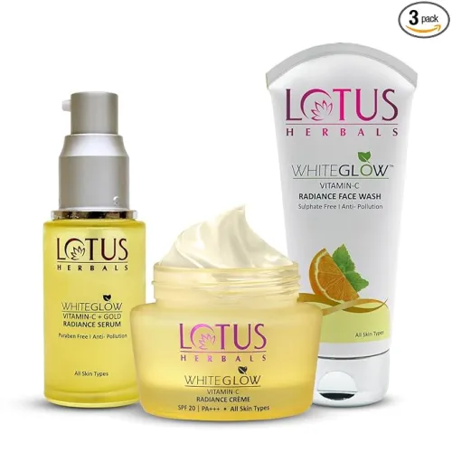Image of Lotus Herbals WhiteGlow Vitamin C and Gold Radiance Face Wash combo