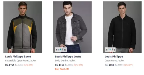 Image of Louis Philippe Men Fashion Jacket Flat 51% Discount