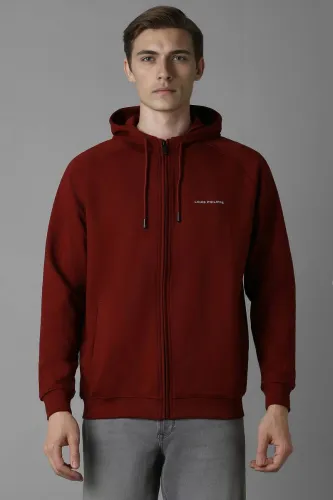 Image of LOUIS PHILIPPE Men Full Sleeve Solid Sweatshirt