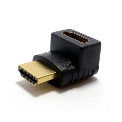 Image of LS LAPSTER Gold Plated HDMI Male to Female Converter Connector Adapter 90 Degree L Shape