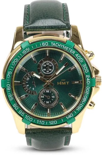 Image of LUBA Green Analog Leather Men's Watch