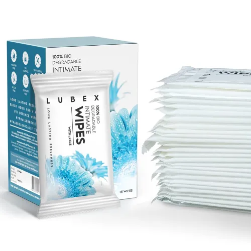 Image of Lubex Natural Intimate Wipes for Pre/Post intimacy cleaning for Women & men - Made.