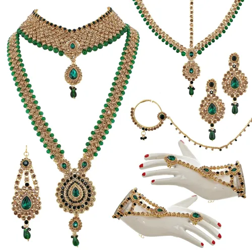 Image of Lucky Jewellery 18k Gold-Plated Bridal Set