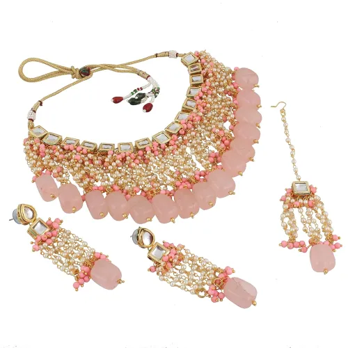 Image of LUCKY JEWELLERY Back Meenakari Necklace