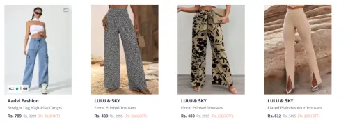 Image of LULU & SKY Women's Trousers at minimum 80% Discount