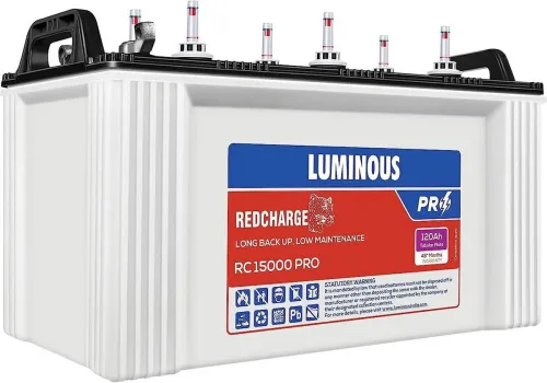 Image of LUMINOUS RC 15000 PRO Tubular Inverter Battery (135Ah)