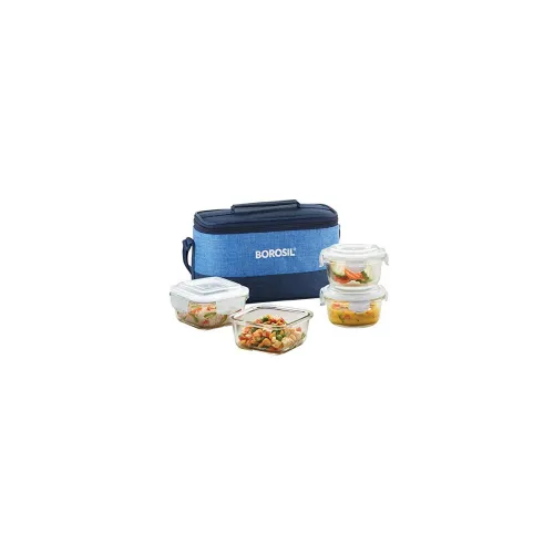 Image of Borosil Prime Universal Lunchbox with Bag 4pc