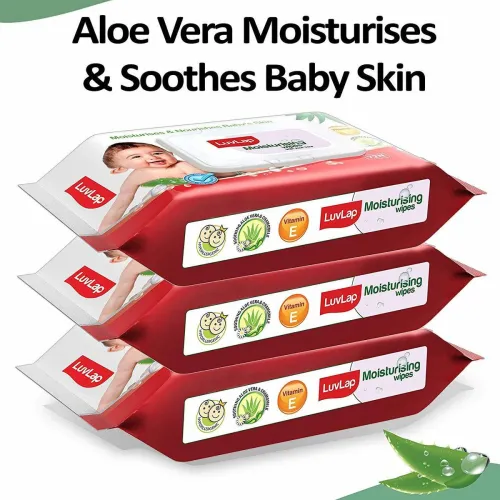 Image of LuvLap Baby Moisturising Wipes 3 Pack 