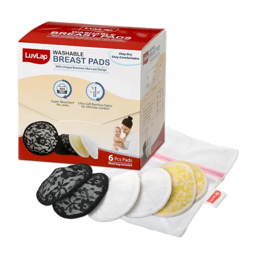 Image of LuvLap Natural Bamboo Washable Nursing Breast Pads 6Pc