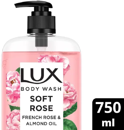 Image of LUX Body Wash, Super Saver XL Pump, Soft Skin French Rose & Almond Oil (750 ml)