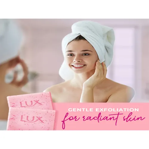 Image of LUX Essence of Himalayas Set of 5 Rose & Aloe Vera Exfoliating Soap Bar - 125g each