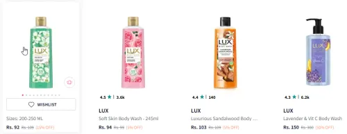 Image of LUX Skin Body Wash Starting At @₹92