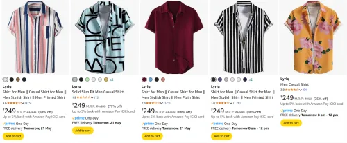 Image of Lyriq Men's Shirts at minimum 75% Discount
