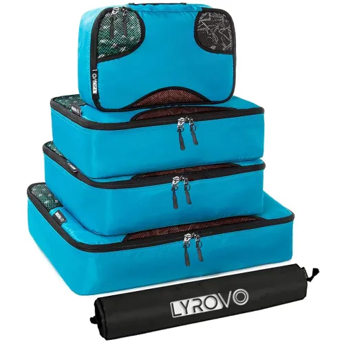 Image of Lyrovo Packing Cubes 5 Various Sizes Travel Organizer Bags Set 