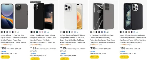 Image of M Cart iphone covers starting @ ₹199