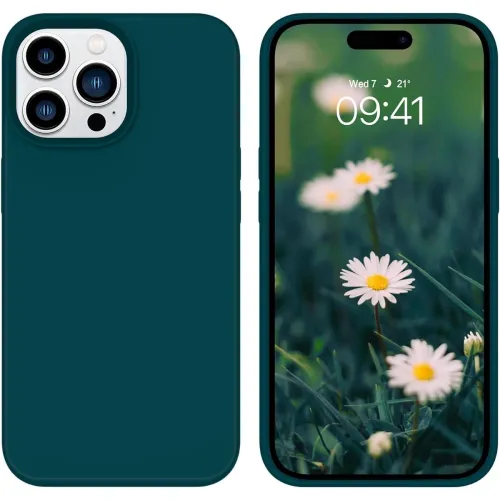 Image of M Cart Shockproof Liquid Silicone Full‑Body Back Cover for iPhone 14 Pro