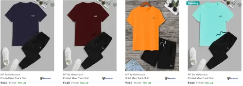 Image of M7 By Metronaut Printed Men Track Suit at Minimum 70% Discount