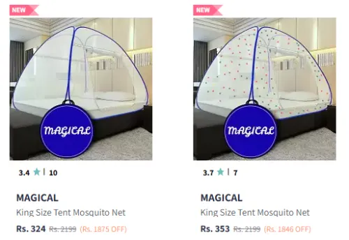 Image of MAGICAL King Size Tent Mosquito Net Starting Price At ₹324