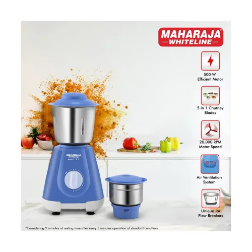 Image of Maharaja Whiteline Smart Mixer Grinder | 500-watt | 20000 RPM Motor Speed
