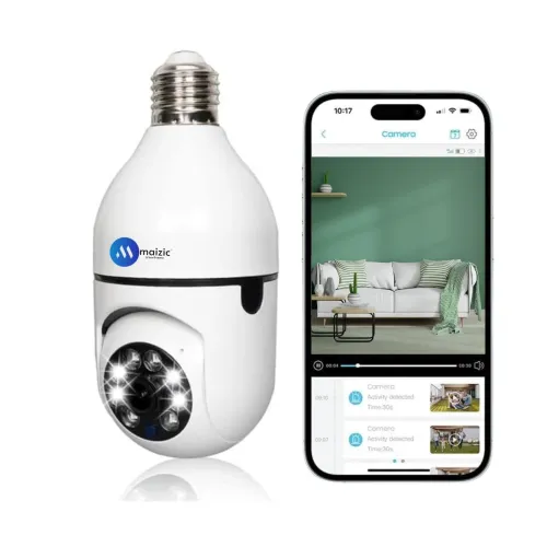 Image of Maizic Smarthome 3 MP WiFi HD Robo Bulb CCTV Camera