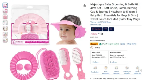 Image of Majestique Baby Grooming & Bath Kit
