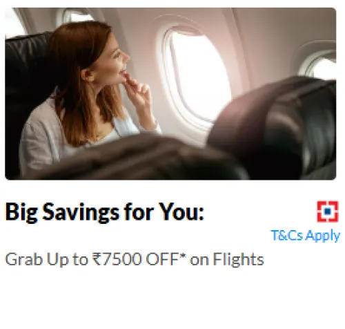 Image of makemytrip HDFC coupon : Flat ₹2000 off on Domestic Flights HDFC Bank Debit Card EMI
