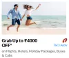makemytrip ICICI Coupon : up to ₹4000 off on flights, hotels, holiday packages, buses & cabs. using ICICI Bank Credit C