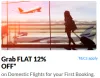 makemytrip Welcome Offer : Flat 12% off up to ₹1500 first domestic flight booking