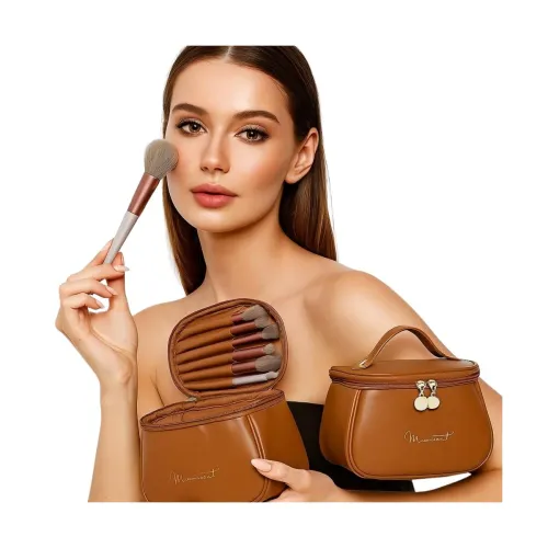 Image of Makeup Brush Set with Bag – 13 PCS