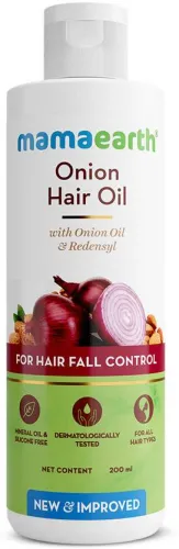 Image of Mamaearth Onion Redensyl for Fall Control Hair Oil (200 ml)